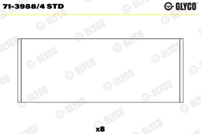 Connecting Rod Bearing GLYCO 71-3988/4 STD