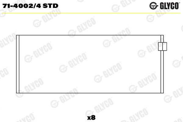 GLYCO 71-4002/4 STD Connecting Rod Bearing