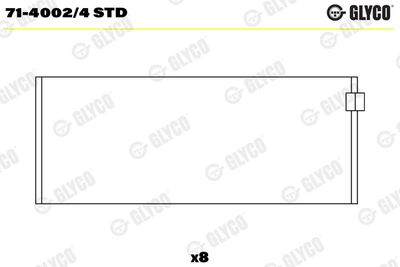 Connecting Rod Bearing GLYCO 71-4002/4 STD