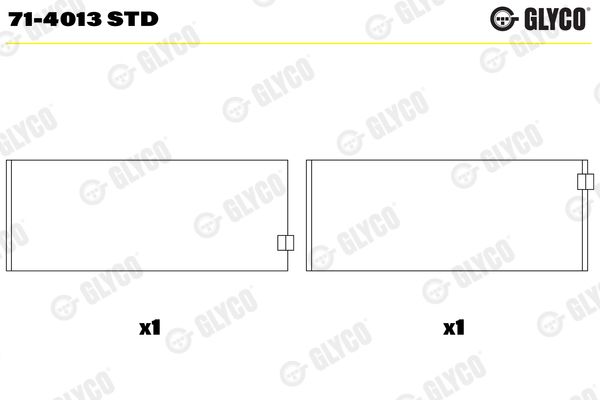 GLYCO 71-4013 STD Connecting Rod Bearing