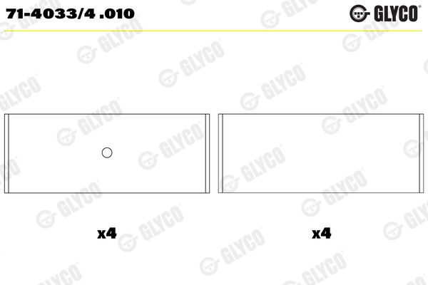 GLYCO 71-4033/4 .010 Connecting Rod Bearing