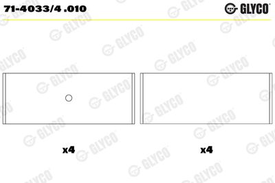 Connecting Rod Bearing GLYCO 71-4033/4 .010