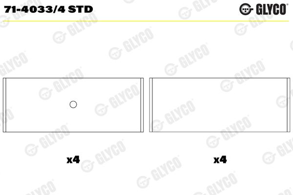GLYCO 71-4033/4 STD Connecting Rod Bearing