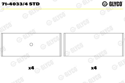 Connecting Rod Bearing GLYCO 71-4033/4 STD
