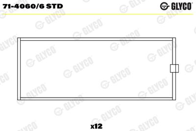 Connecting Rod Bearing GLYCO 71-4060/6 STD