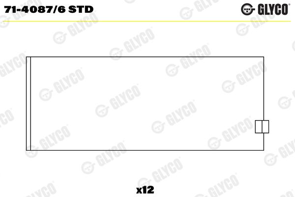GLYCO 71-4087/6 STD Connecting Rod Bearing