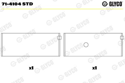 Connecting Rod Bearing GLYCO 71-4104 STD