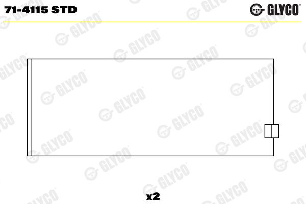 GLYCO 71-4115 STD Connecting Rod Bearing