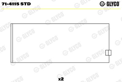 Connecting Rod Bearing GLYCO 71-4115 STD