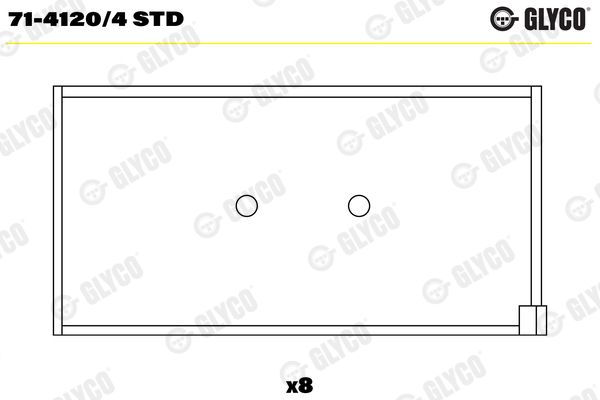 GLYCO 71-4120/4 STD Connecting Rod Bearing