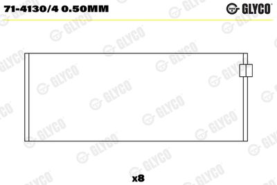 Connecting Rod Bearing GLYCO 71-4130/4 0.50mm