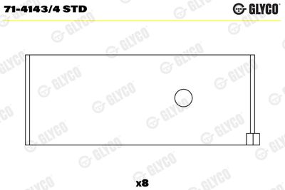 Connecting Rod Bearing GLYCO 71-4143/4 STD
