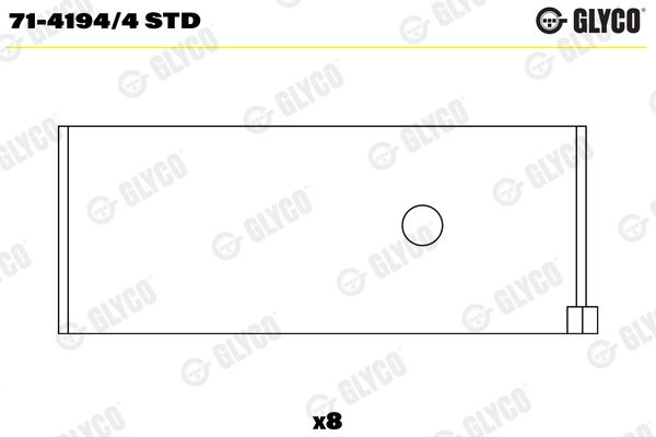 GLYCO 71-4194/4 STD Connecting Rod Bearing