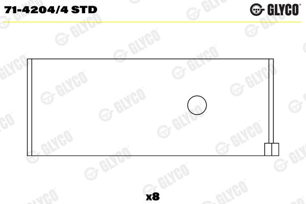 GLYCO 71-4204/4 STD Connecting Rod Bearing