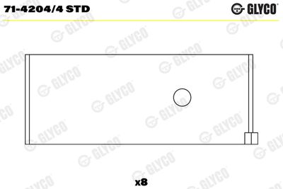 Connecting Rod Bearing GLYCO 71-4204/4 STD