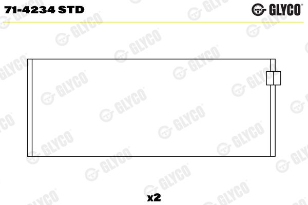 GLYCO 71-4234 STD Connecting Rod Bearing