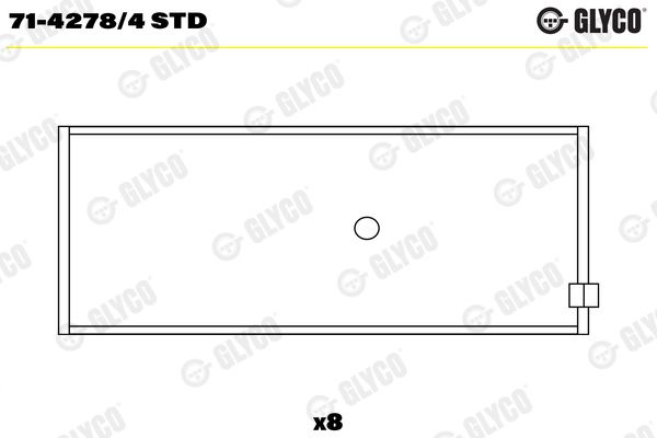 GLYCO 71-4278/4 STD Connecting Rod Bearing