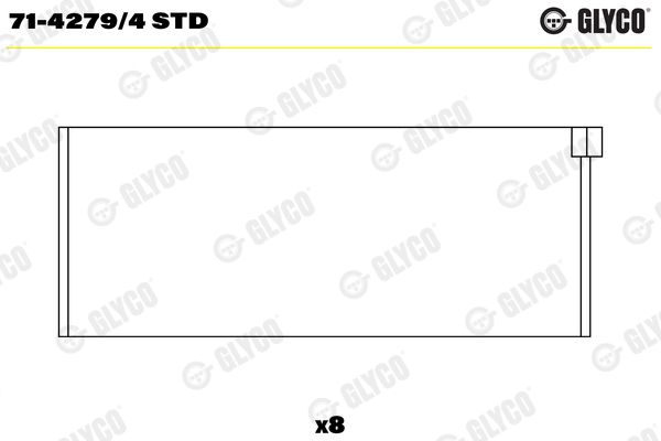 GLYCO 71-4279/4 STD Connecting Rod Bearing