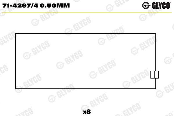 GLYCO 71-4297/4 0.50mm Connecting Rod Bearing