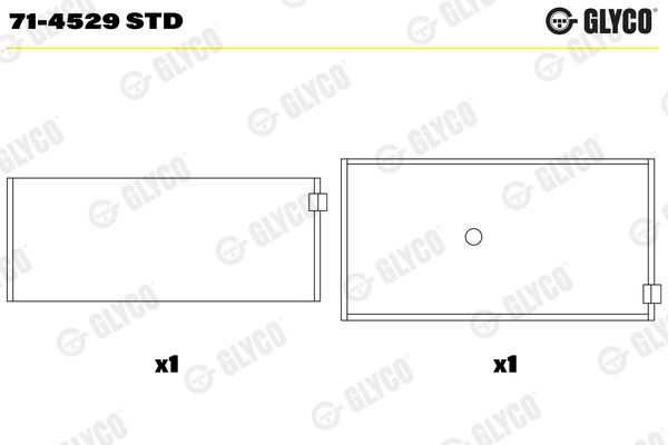 GLYCO 71-4529 STD Connecting Rod Bearing