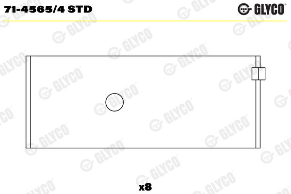 GLYCO 71-4565/4 STD Connecting Rod Bearing