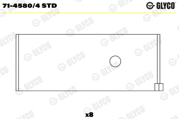GLYCO 71-4580/4 STD Connecting Rod Bearing