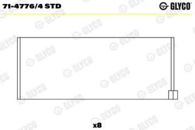 Connecting Rod Bearing GLYCO 71-4776/4 STD