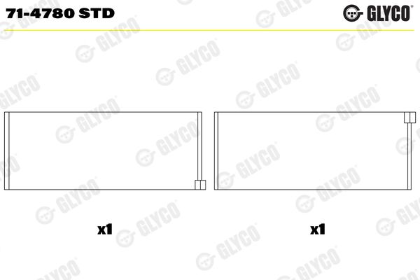 GLYCO 71-4780 STD Connecting Rod Bearing