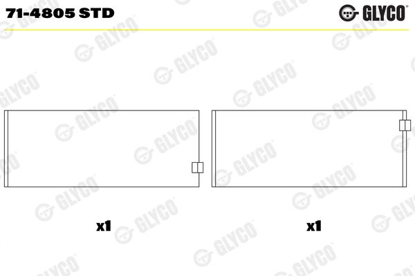 GLYCO 71-4805 STD Connecting Rod Bearing