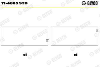 Connecting Rod Bearing GLYCO 71-4805 STD