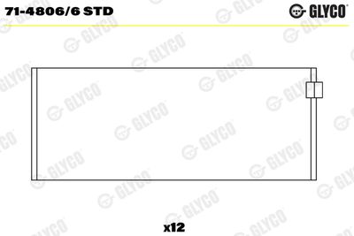 Connecting Rod Bearing GLYCO 71-4806/6 STD