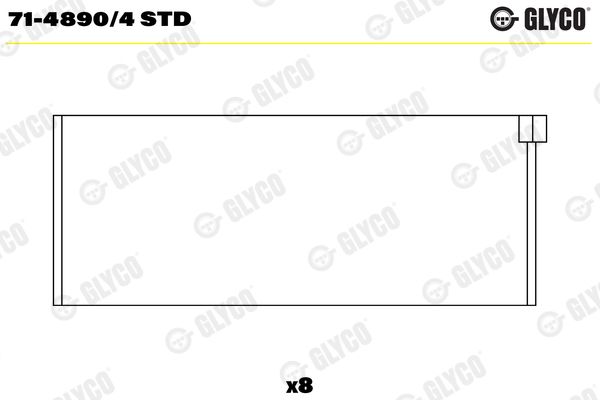 GLYCO 71-4890/4 STD Connecting Rod Bearing