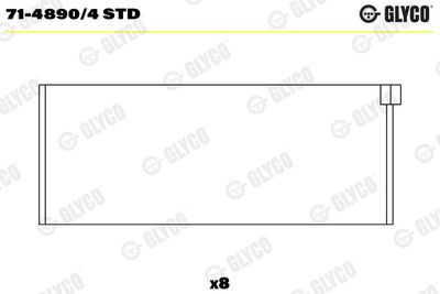 Connecting Rod Bearing GLYCO 71-4890/4 STD