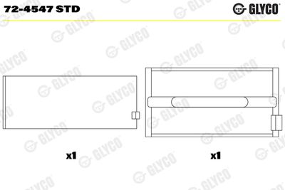 Crankshaft Bearing GLYCO 72-4547 STD