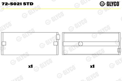 Crankshaft Bearing GLYCO 72-5021 STD