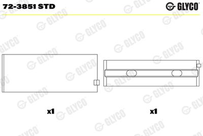 Crankshaft Bearing GLYCO 72-3851 STD
