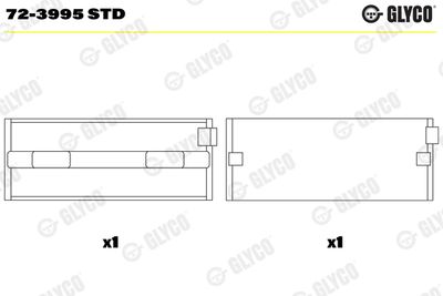 Crankshaft Bearing GLYCO 72-3995 STD