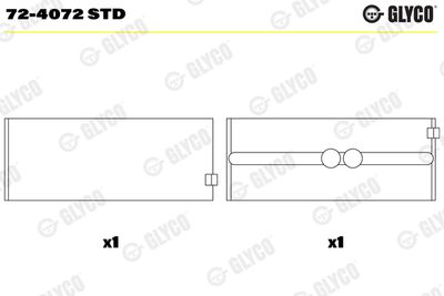Crankshaft Bearing GLYCO 72-4072 STD