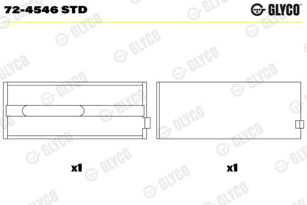 GLYCO 72-4546 STD Crankshaft Bearing