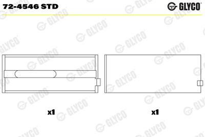 Crankshaft Bearing GLYCO 72-4546 STD