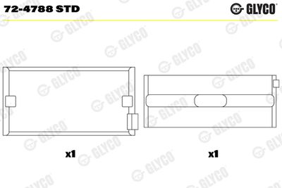 Crankshaft Bearing GLYCO 72-4788 STD