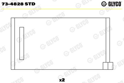 Camshaft Bearing GLYCO 73-4828 STD