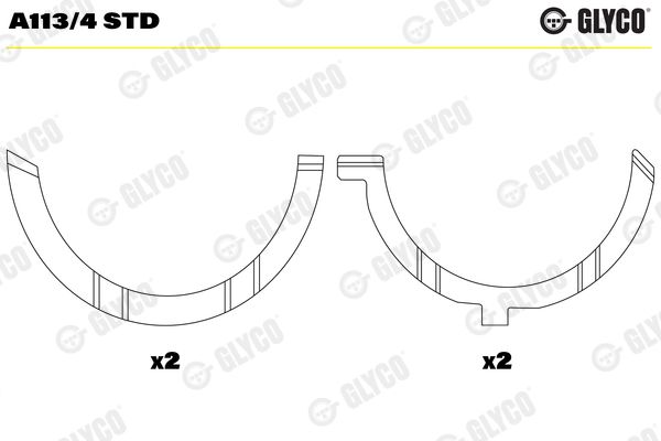 GLYCO A113/4 STD Thrust Washer, crankshaft