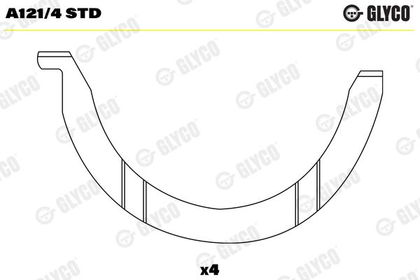 GLYCO A121/4 STD Thrust Washer, crankshaft
