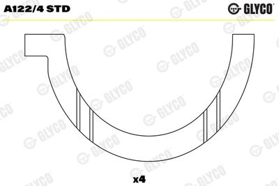 Thrust Washer, crankshaft GLYCO A122/4 STD