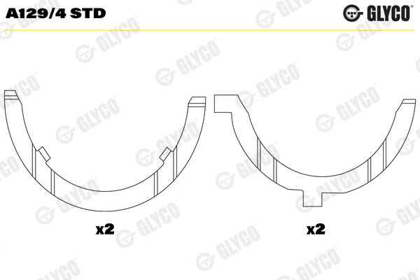 GLYCO A129/4 STD Thrust Washer, crankshaft
