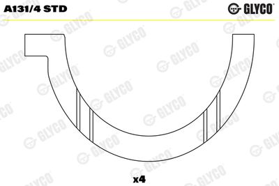 Thrust Washer, crankshaft GLYCO A131/4 STD