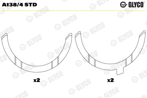 GLYCO A138/4 STD Thrust Washer, crankshaft