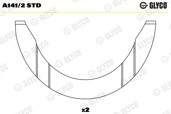 GLYCO A141/2 STD Thrust Washer, crankshaft