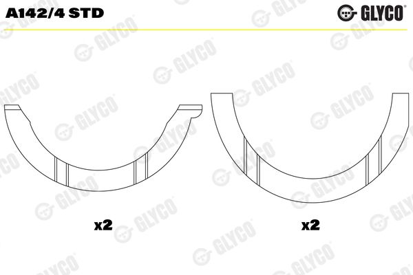 GLYCO A142/4 STD Thrust Washer, crankshaft